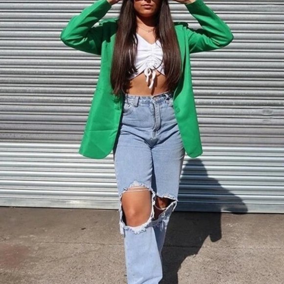 Jackets & Blazers - Contemporary Blazer Work Chic green